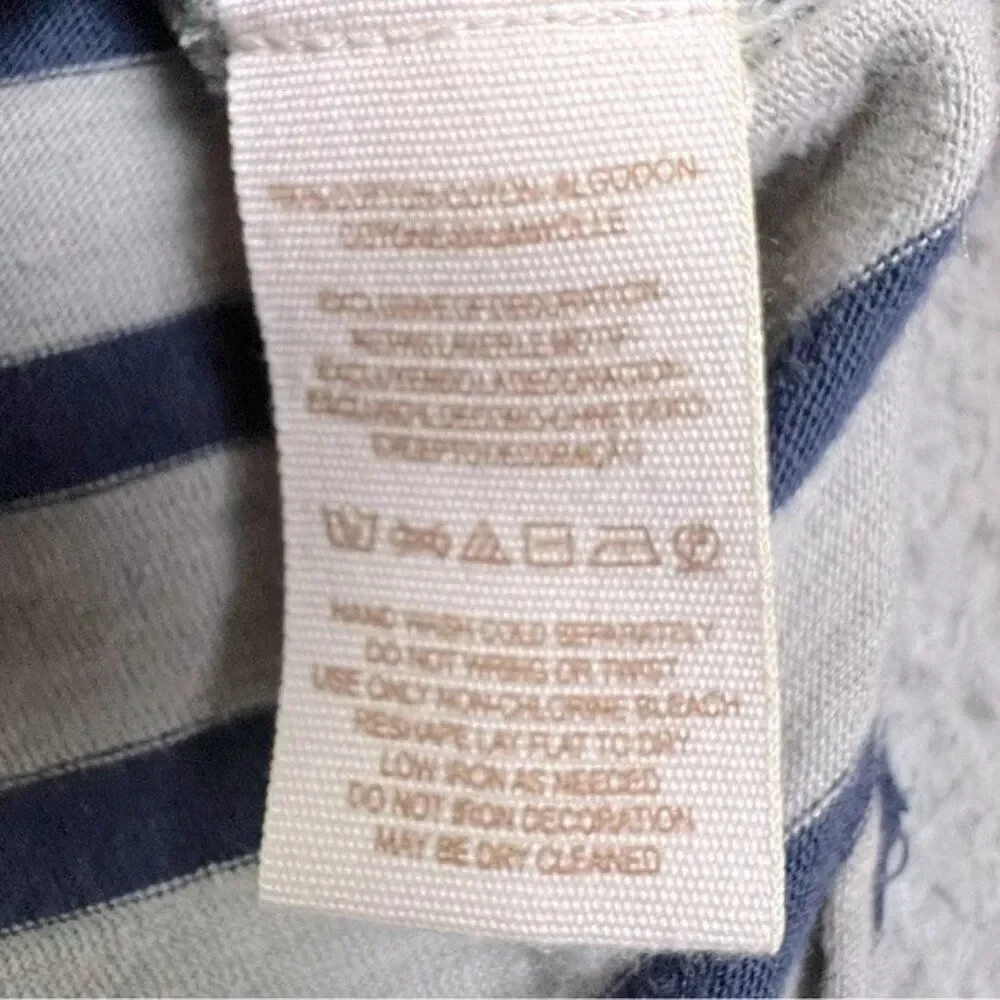 FREE PEOPLE WOMENS TANK TOP GRAY BLUE STRIPES SIZE S